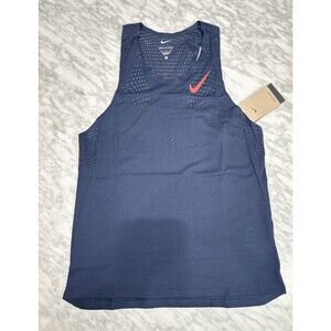 Nike AeroSwift Dri-FIT ADV Running Singlet FN4231-451 Blue Men's Small NEW